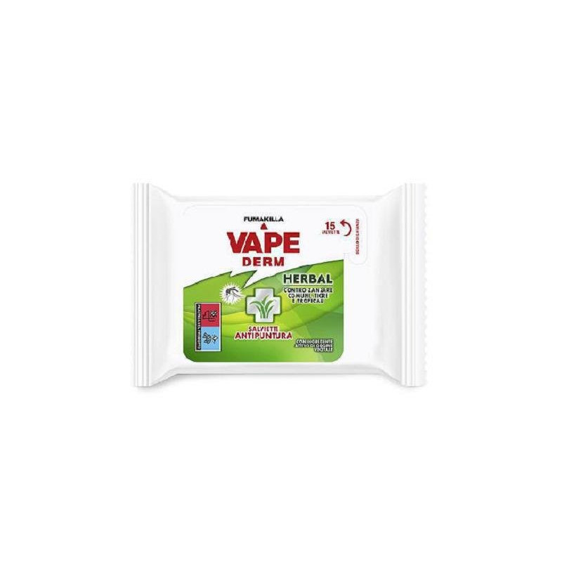 Vape antipuntura repellente herbal salviette pz.15