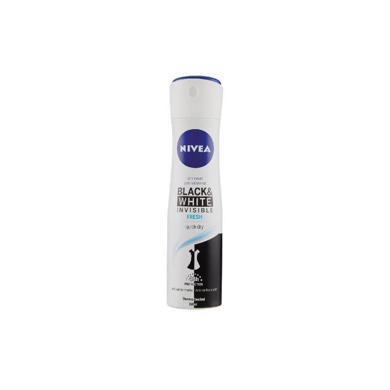 Nivea deodorante spray ml.150 invisible black & white fresh 48h