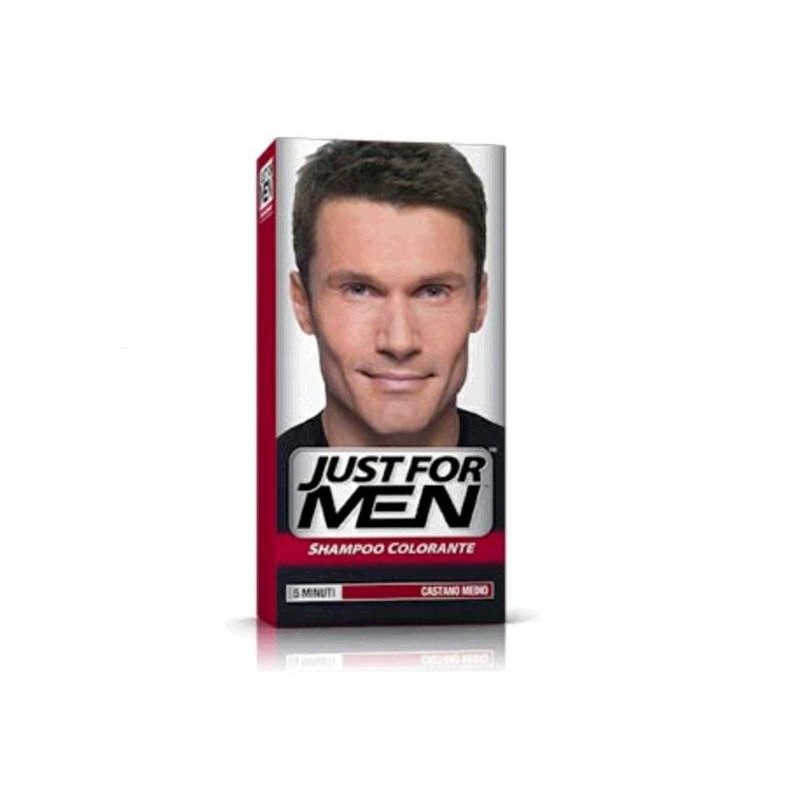 Just for men shampoo colorante u omo castano medio
