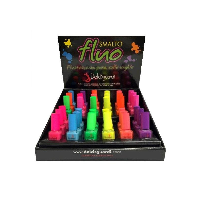 Dolcisguardi smalto fluo ml.12 e xpo pz.36 colori assortiti