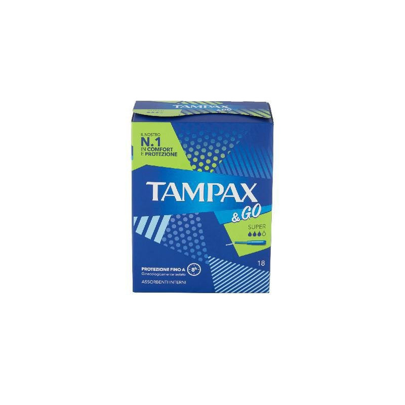 Tampax & go tamponi assorbenti pz.18 super