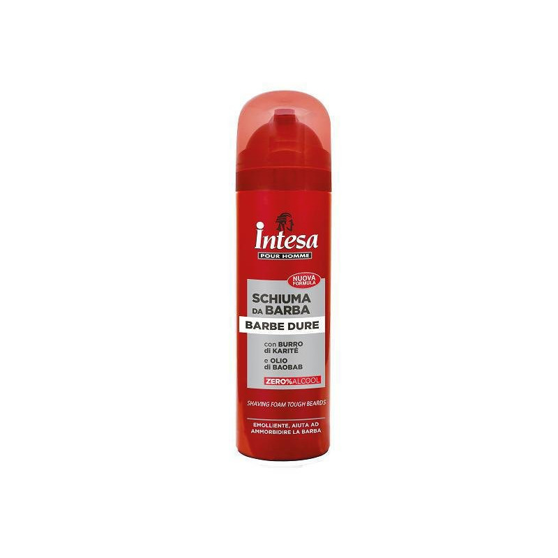 Intesa schiuma da barba ml.300 barbe dure burro di karite e olio baobab