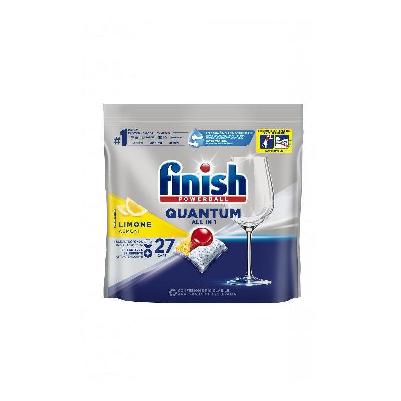 Finish pastiglie quantum pz.27 tutto in 1 limone
