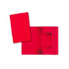 Cartella 3 lembi con elastico cm .26x35 rosso