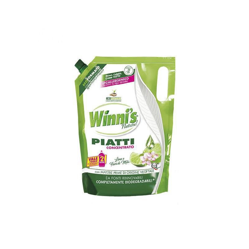 Winnis piatti concentrato ricarica busta ml.900 lime e fiori di mela