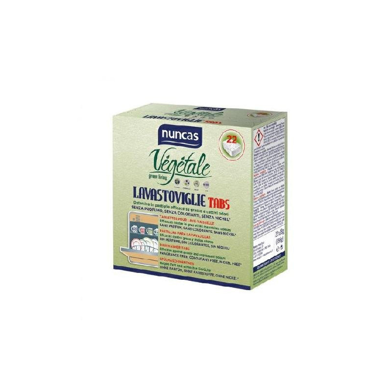 Nuncas vegetale detersivo lavast oviglie in pastiglie pz.22
