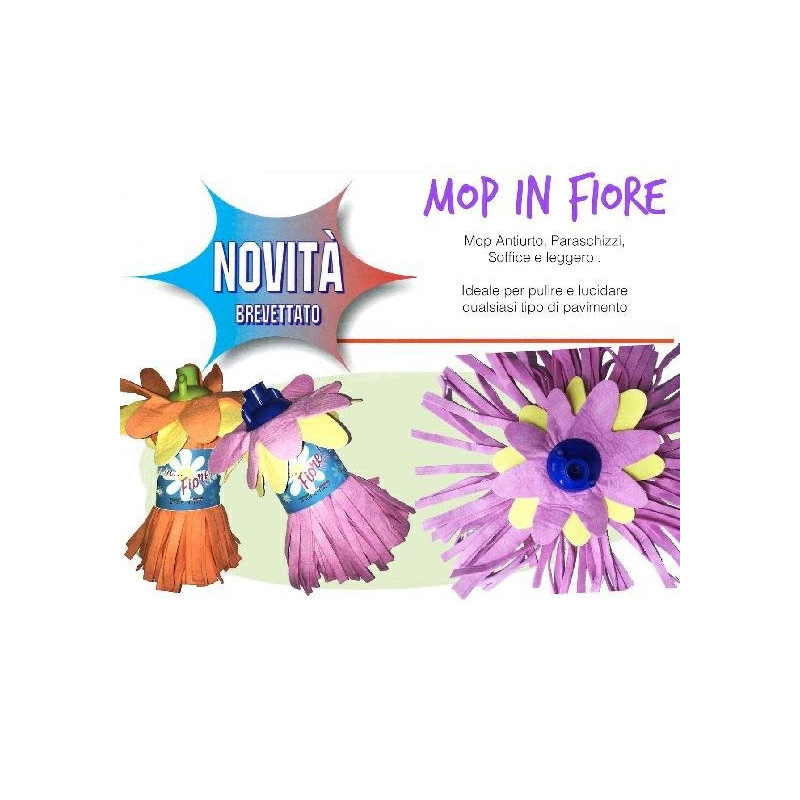 Mop in fiore sintetico con paraurti