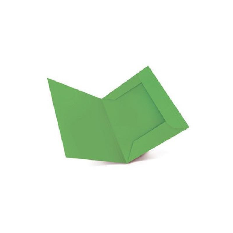 Cartella bristol gr.200 cm.25x33 a 3 lembi verde