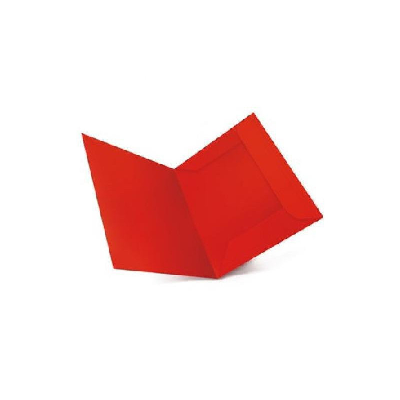 Cartella bristol gr.200 cm.25x33 a 3 lembi rosso
