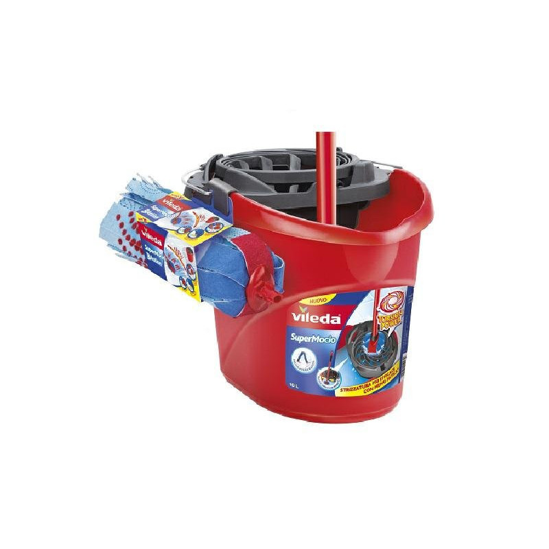 Vileda secchio mop supermocio co mpleto manico intero