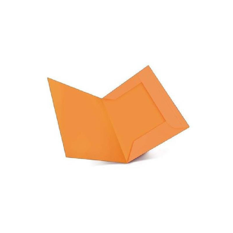 Cartella bristol gr.200 cm.25x33 a 3 lembi arancio