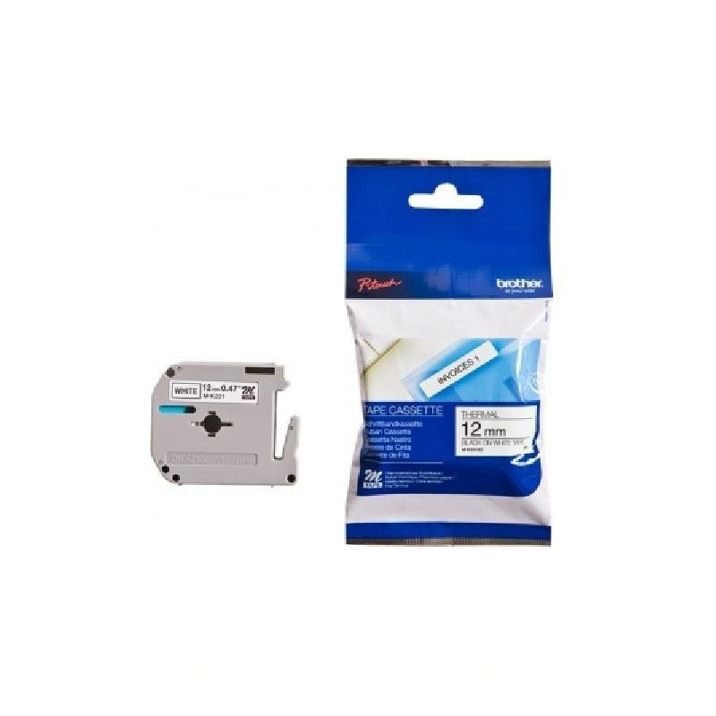 Brother nastro etichette m-12mm. bk-wh