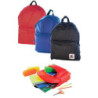 Zaino poliestere 2 cerniere blu art.32nik113
