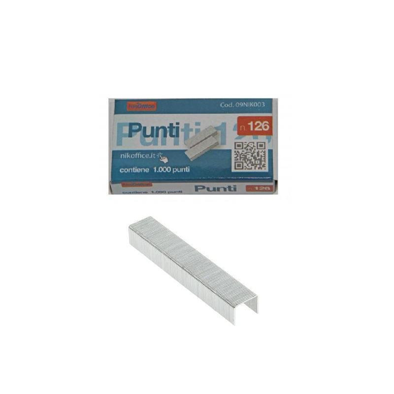 Nikoffice punti cucitrici 24/6 pz.1000