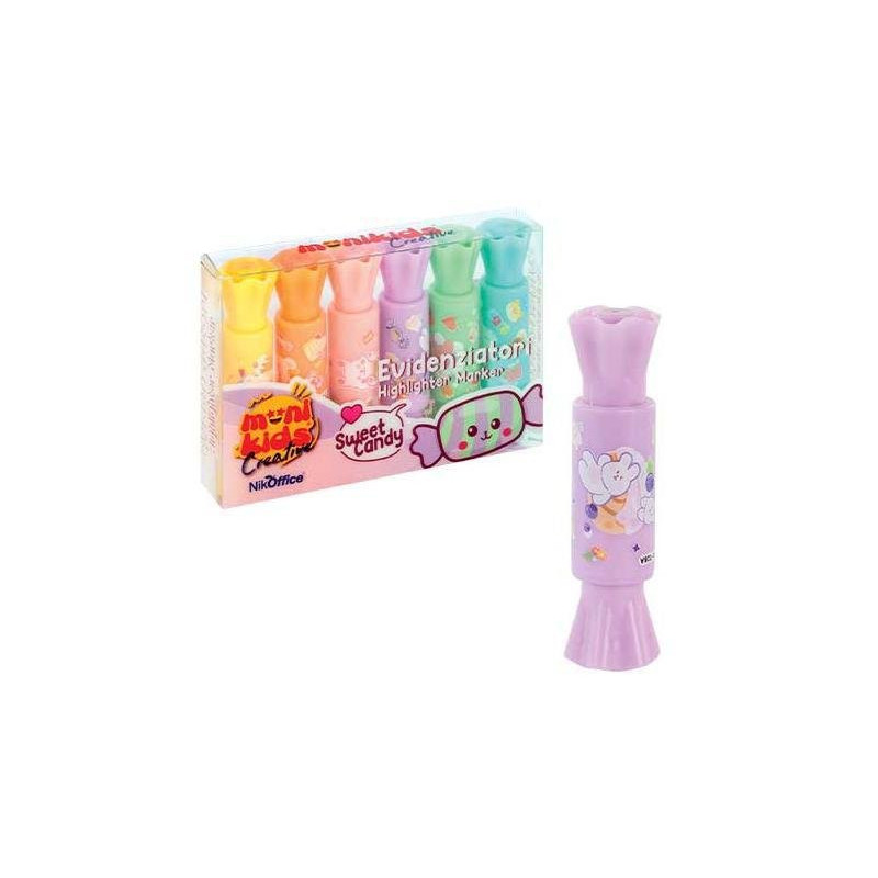 Nikoffice evidenziatori sweet candy pz.6