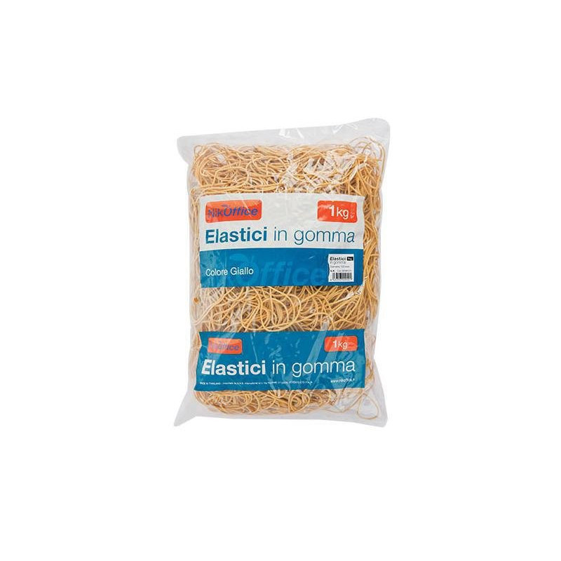 Elastici anelli gomma gialli dia m.mm.120x1,5 mm kg.1