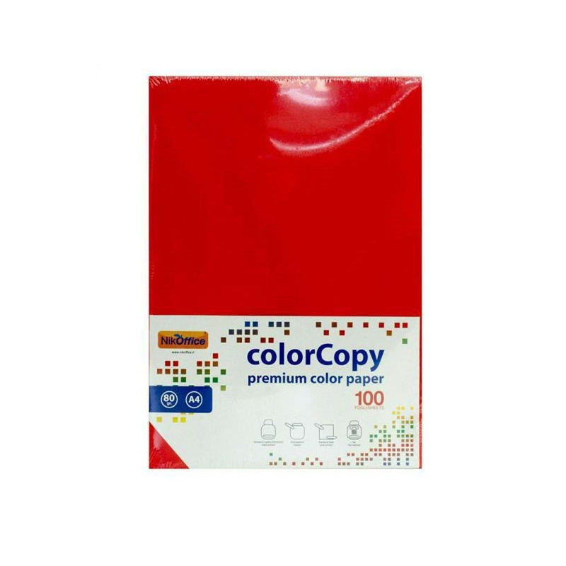 Carta nikoffice nikcolor cm.21x2 9,7 gr.80 fg.100 rosso