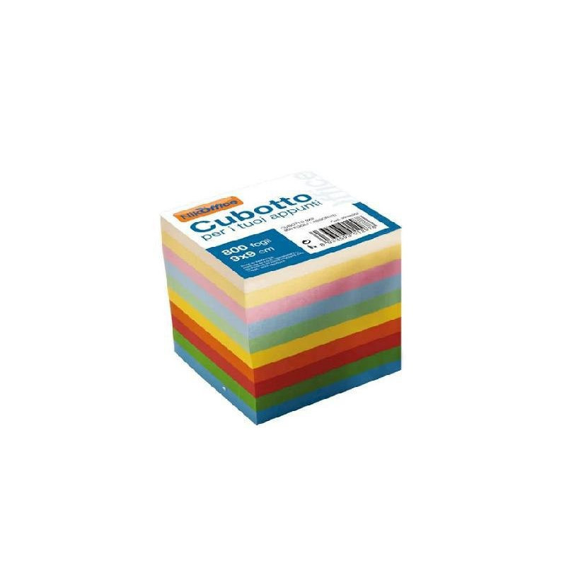 Cubo carta colorato cm.9x9 fg.80 0 art.30nik052