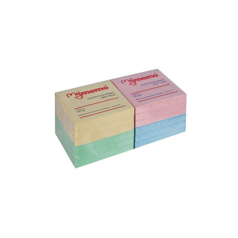 Memo tip mm.76x76 pz.12 pastello