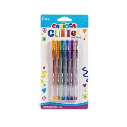 Carioca penne gel glitter pz.6