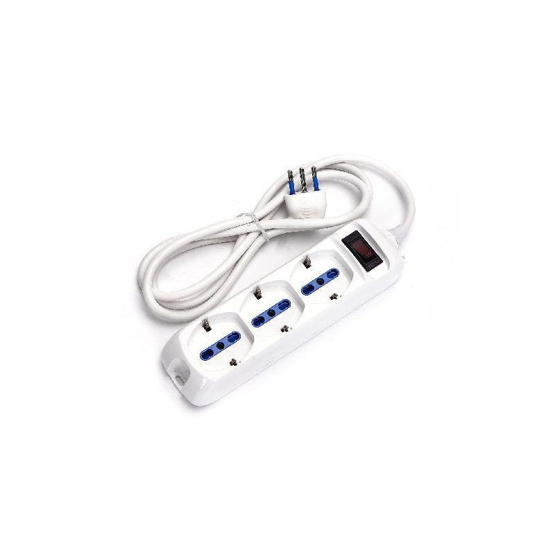 Aigostar presa multipla 3p schuko 16a con interruttore