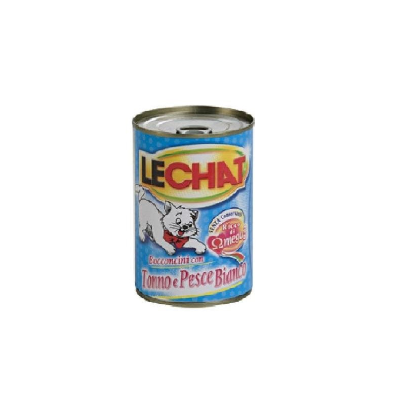 Le chat bocconi barattolo gr.400 tonno e pesce bianco