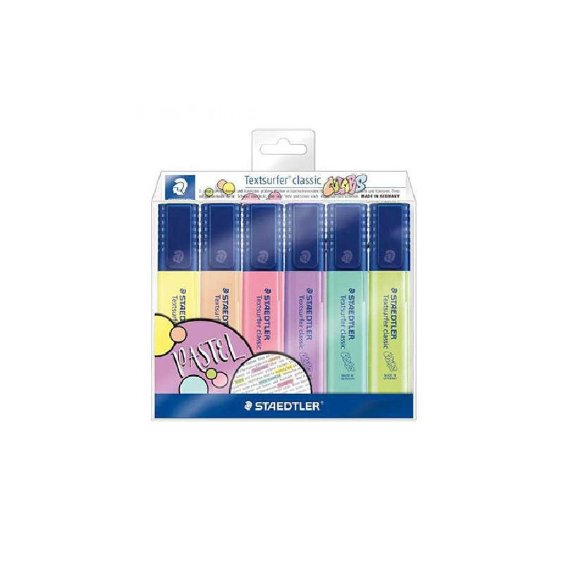 Staedtler evidenziatori textsurf er pastel pz.6 colori assortiti