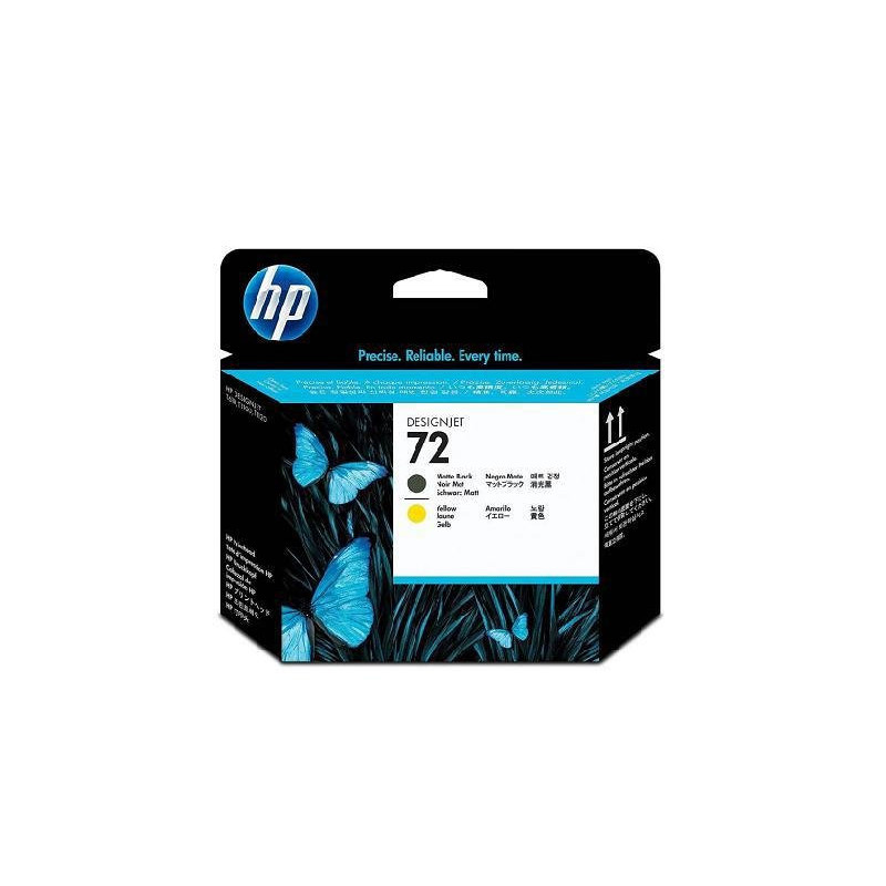 Hp testina c9384a n.72 giallo + nero opaco