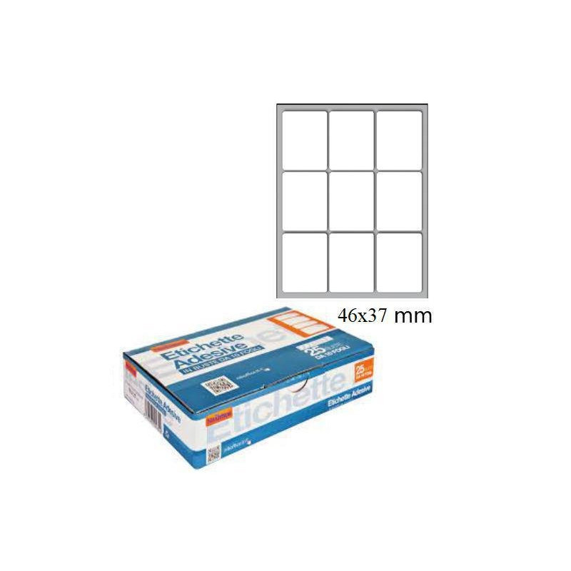 Nikoffice etichette adesive in buste fg.10 mm. 46x37