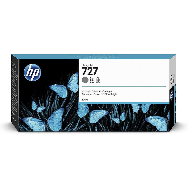 Hp cartuccia f9j80a n.727 grigio ml.300