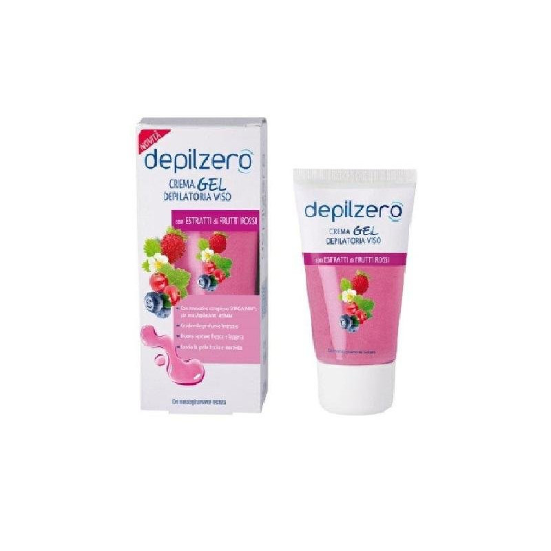 Depilzero crema depilatoria ml. 50 viso gel frutti rossi