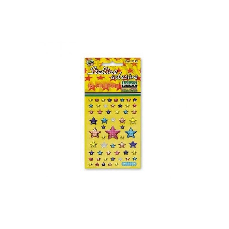 Etichette adesive stelline natal izie gommate assortite art.3142