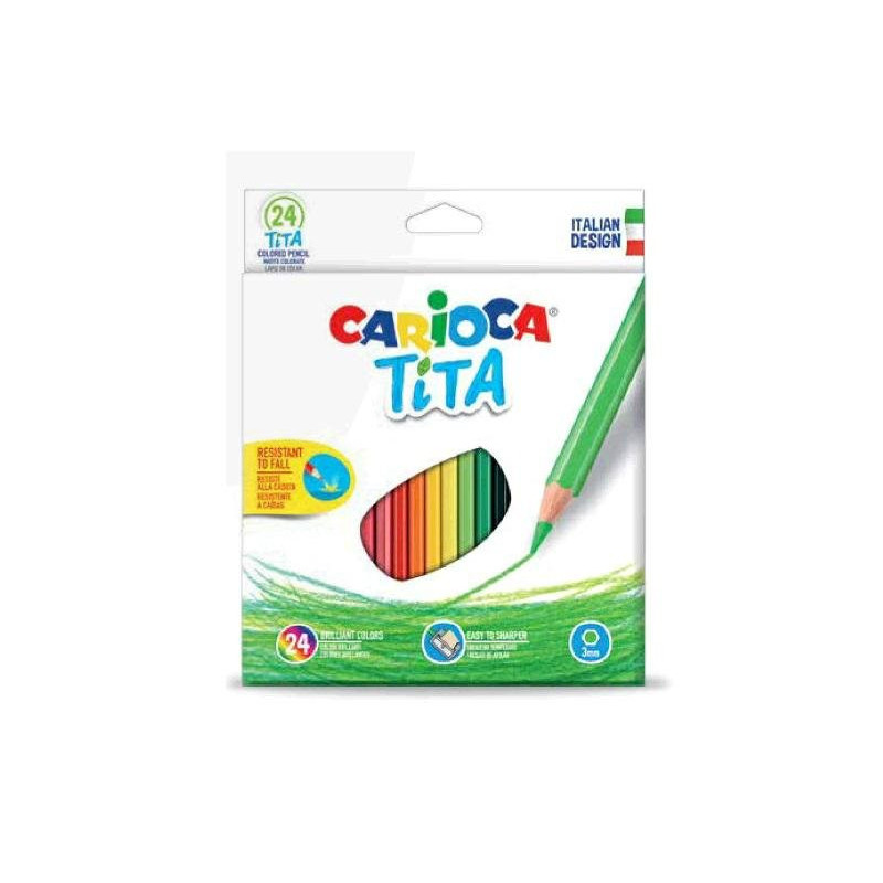 Carioca pastelli tita pz. 24 resistenti alle cadute