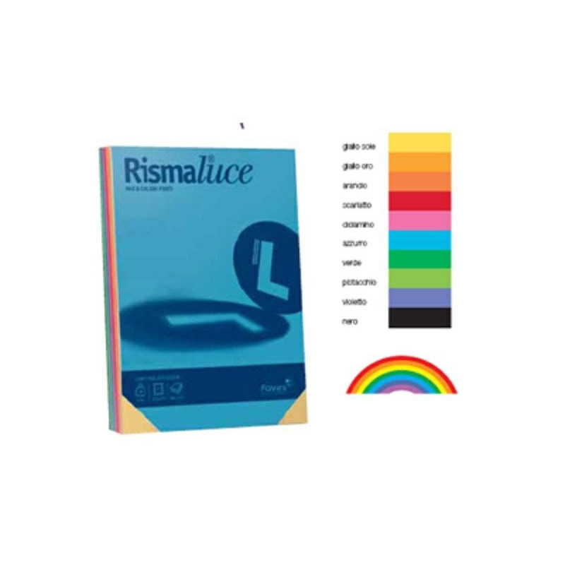Carta rismaluce cm.29,7x42 gr.20 0 fg.125 multicolore