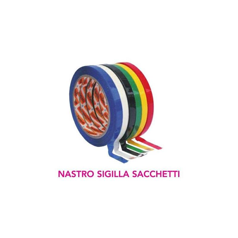 Nikoffice nastro adesivo sigilla tore mm. 9xmt.66 bianco