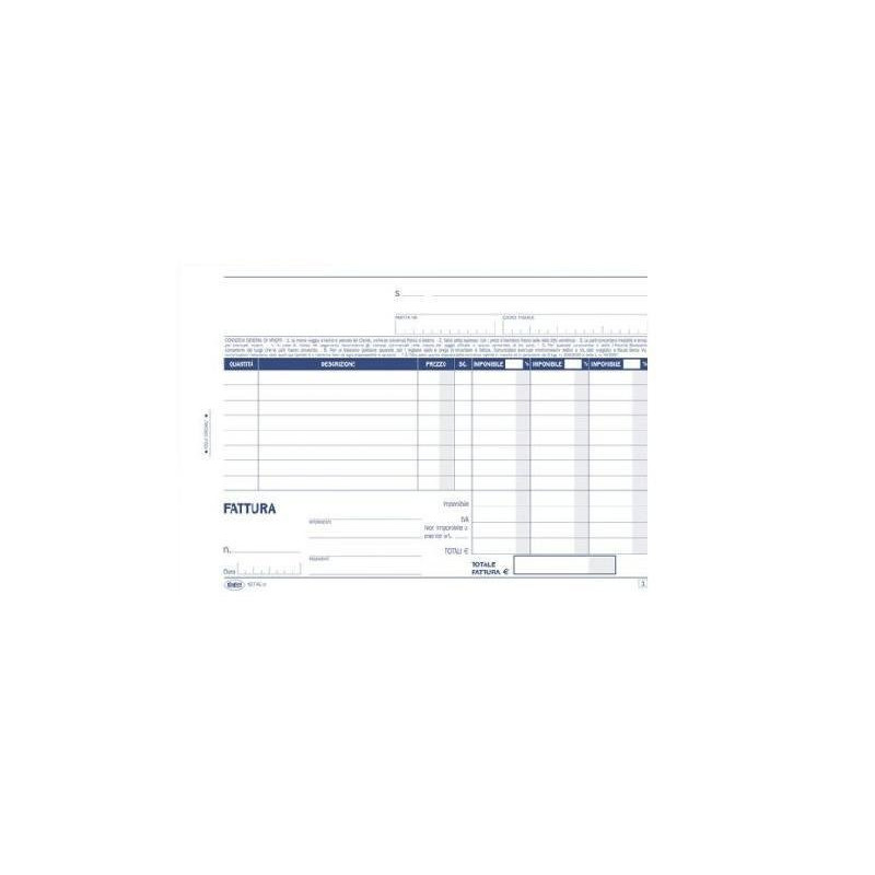 Blocco fatture cm.21x15 3 aliquo te carta semplice