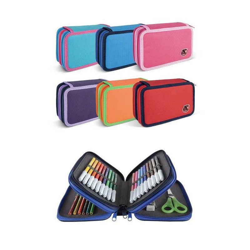 Astuccio completo 3 cerniere tinta unita nikoffice