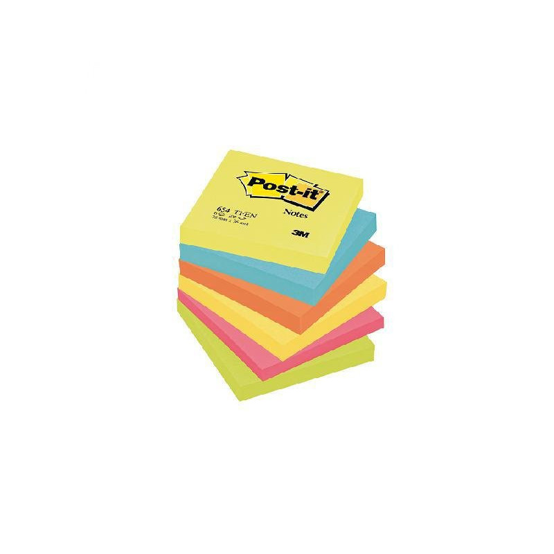Post it 654 mm.76x76 colori assortiti pz.6