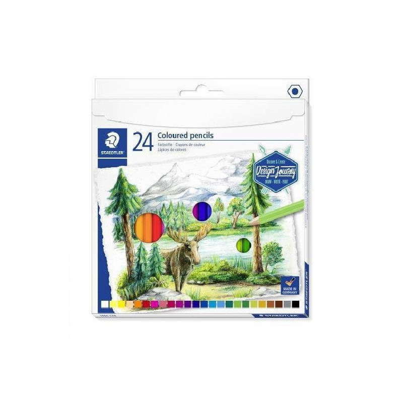 Staedtler pastelli design journe y esagonali pz.24