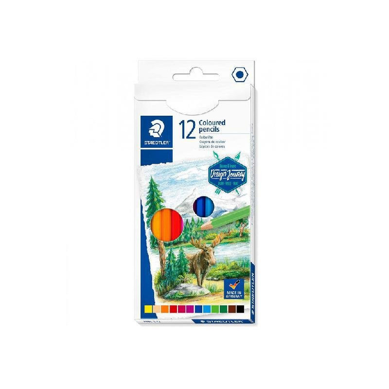 Staedtler pastelli design journey esagonali pz.12