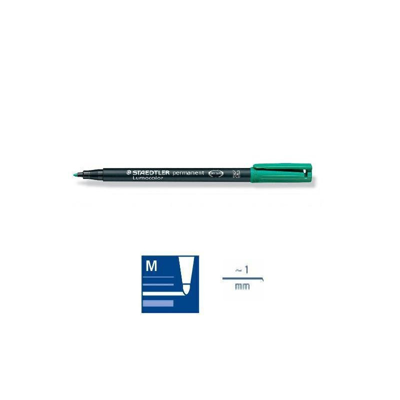 Staedtler pennarello lumocolor m m.1 m verde