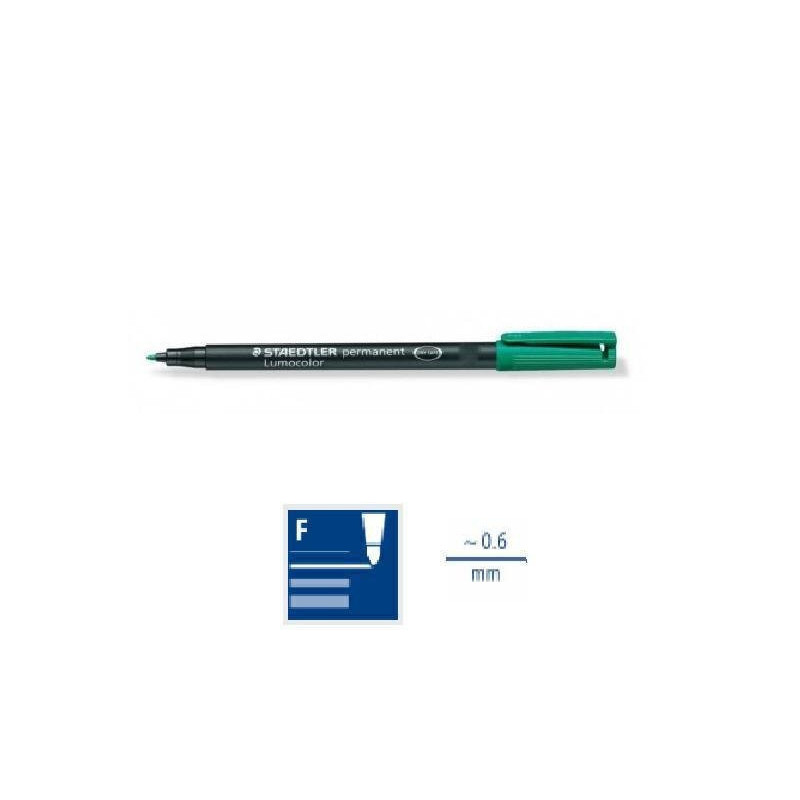 Staedtler pennarello lumocolor mm.0,6 f verde