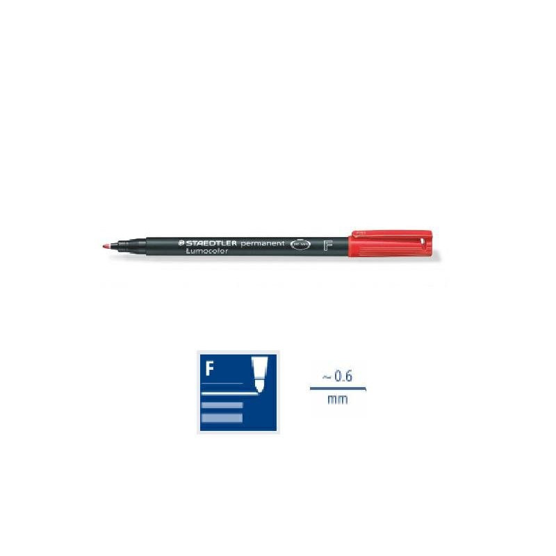 Staedtler pennarello lumocolor mm.0,6 f rosso