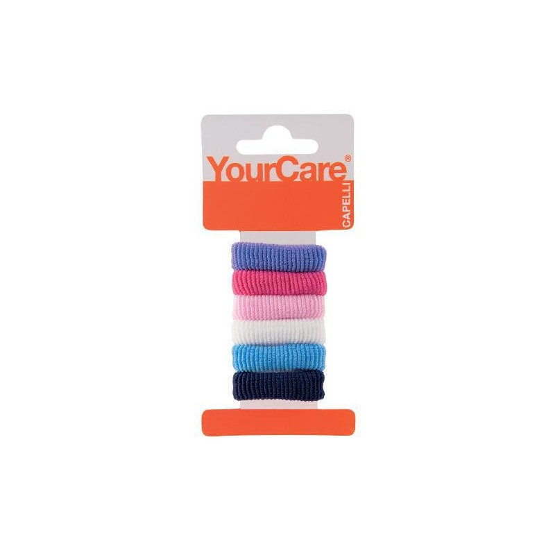 Yourcare elastici capelli spugna medium colorati pz.6 art.7037col