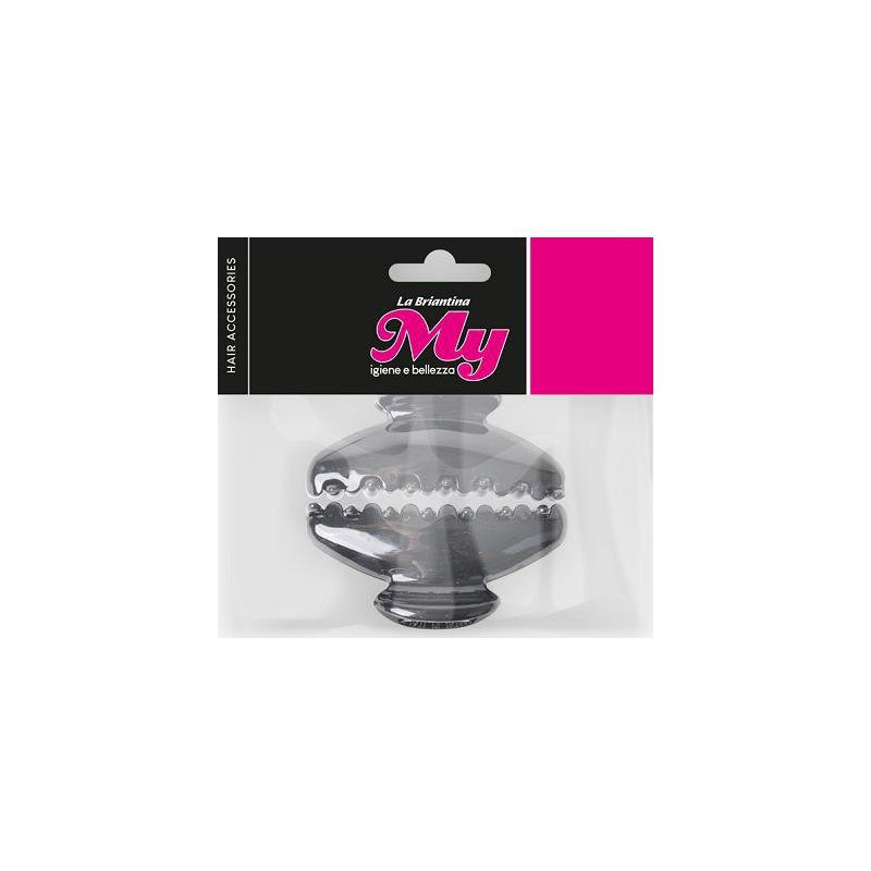 My pinza capelli mezzaluna mini marrone e nero pz.2