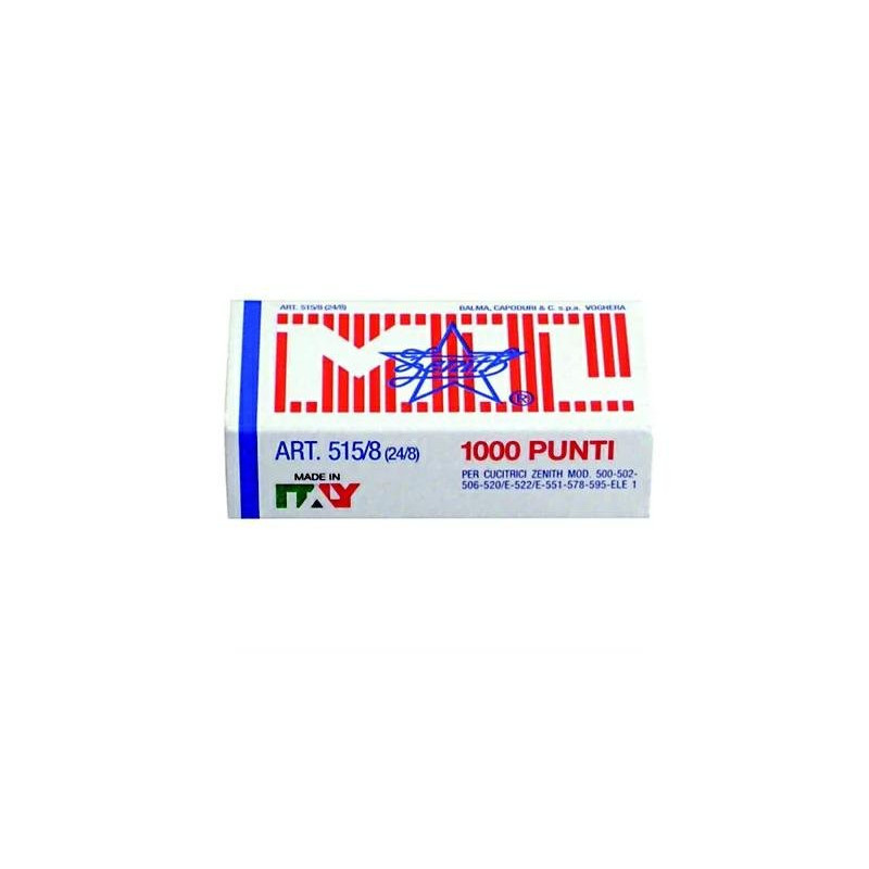 Zenith punti cucitrici 515/8 24/8 pz.1000