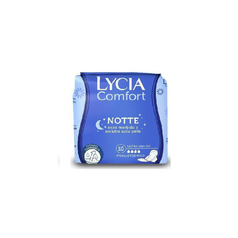 Lycia assorbenti comfort ultra n otte con ali pz.10