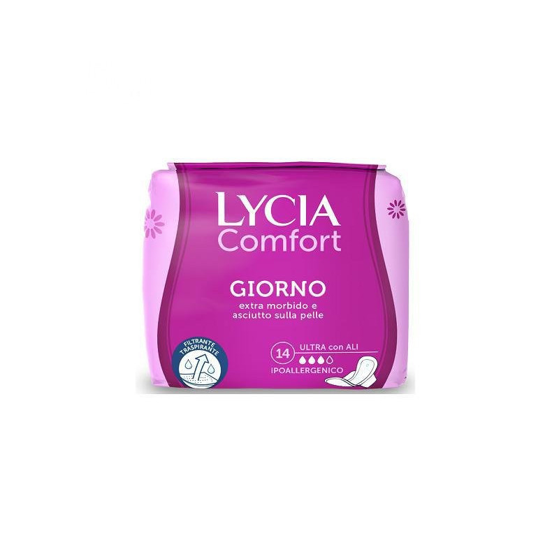 Lycia assorbenti comfort ultra g iorno con ali pz.14