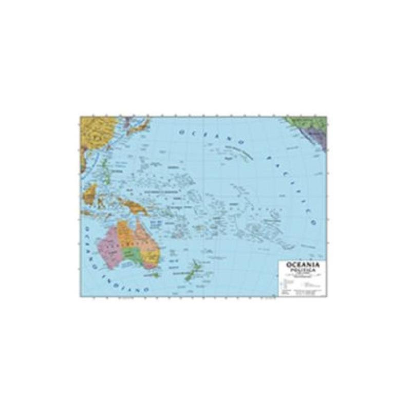 Carta geografica cm.100x140 ocea nia